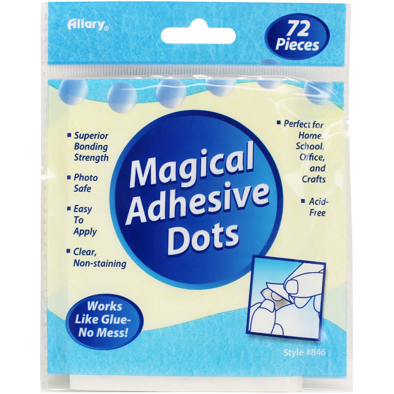 Allary Magical Adhesive Dots 72/Pkg-.5X.5